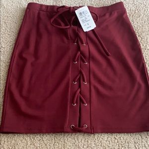 Windsor lace up skirt